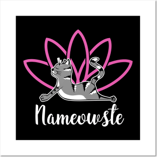 Nameoste Funny Yoga and Cat Lover Posters and Art